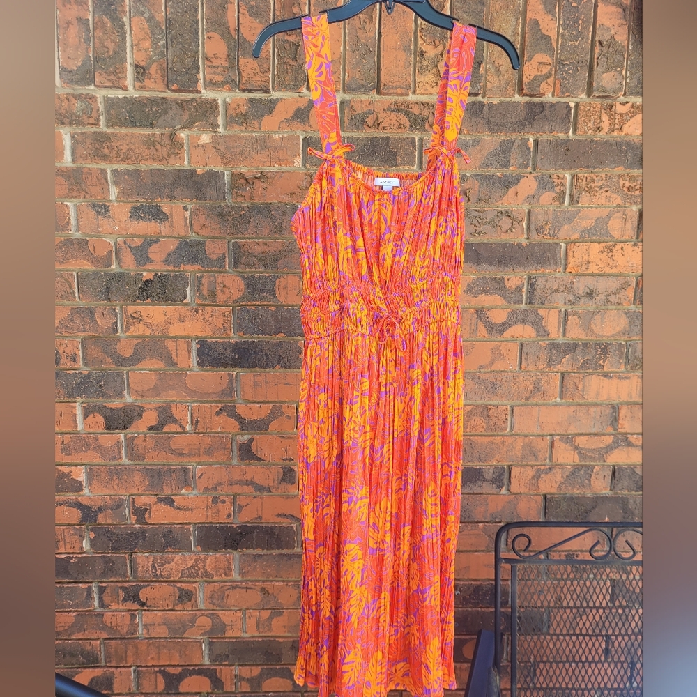 BRAND NEW!!! Nine West Colorful orange  Patterned Sundress!!!